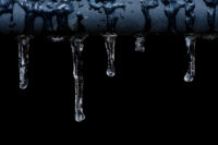 frozen water on pipe