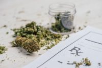 Medical marijuana on the table