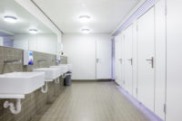 Photo of a facility restroom; bathroom